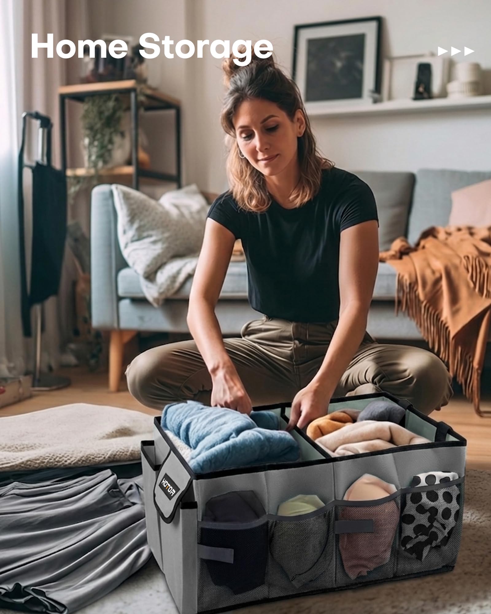 HOTOR placed in car boot illustrating stable fit and protected cargo benefit