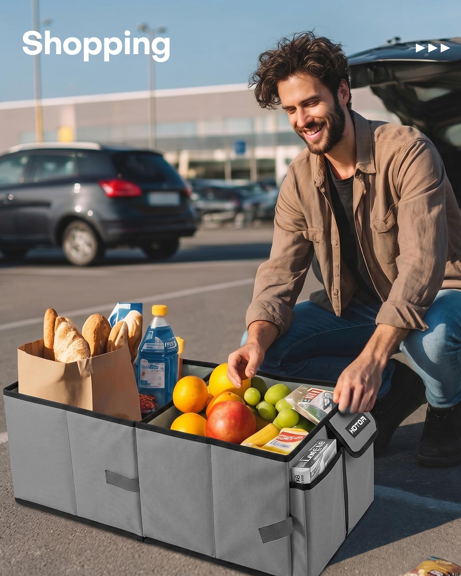 HOTOR next to a person for scale showing compact, portable design benefit