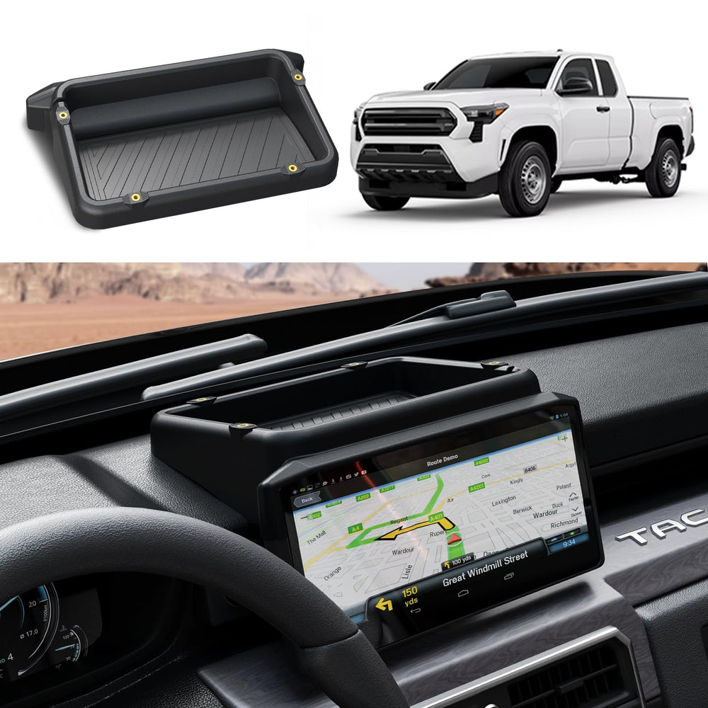 HOUCLEMIC front view installed showing clean dash integration and organized storage