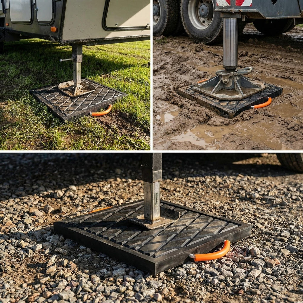 HOUSESET stacked pads demonstrating extra height and load distribution benefit