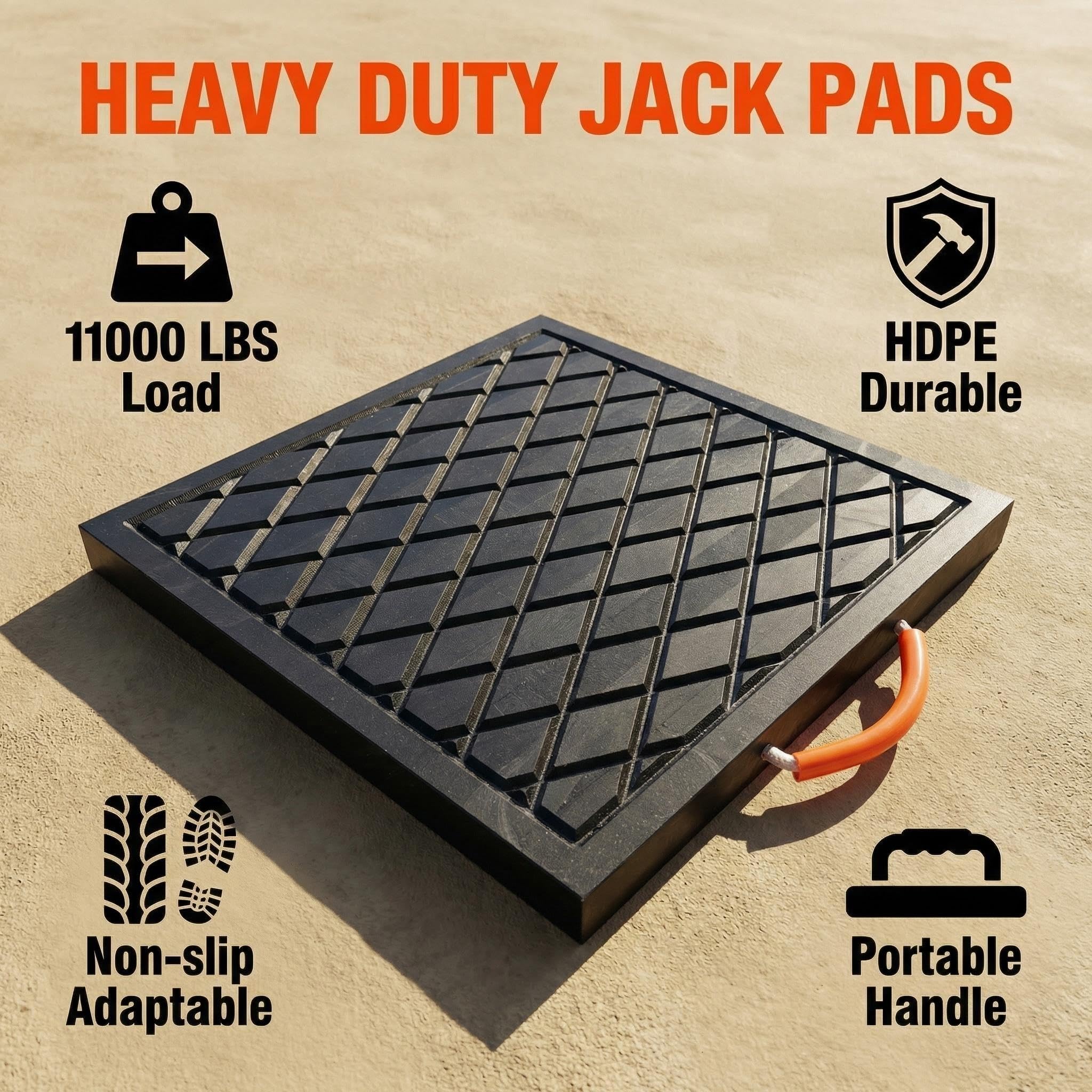 HOUSESET pad under jack in use preventing sinking on soft ground benefit