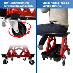HOXWELL caster and steel wheelbase closeup illustrating smooth mobility and durability