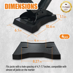 HOXWELL pad attached to scissor jack demonstrating secure fit