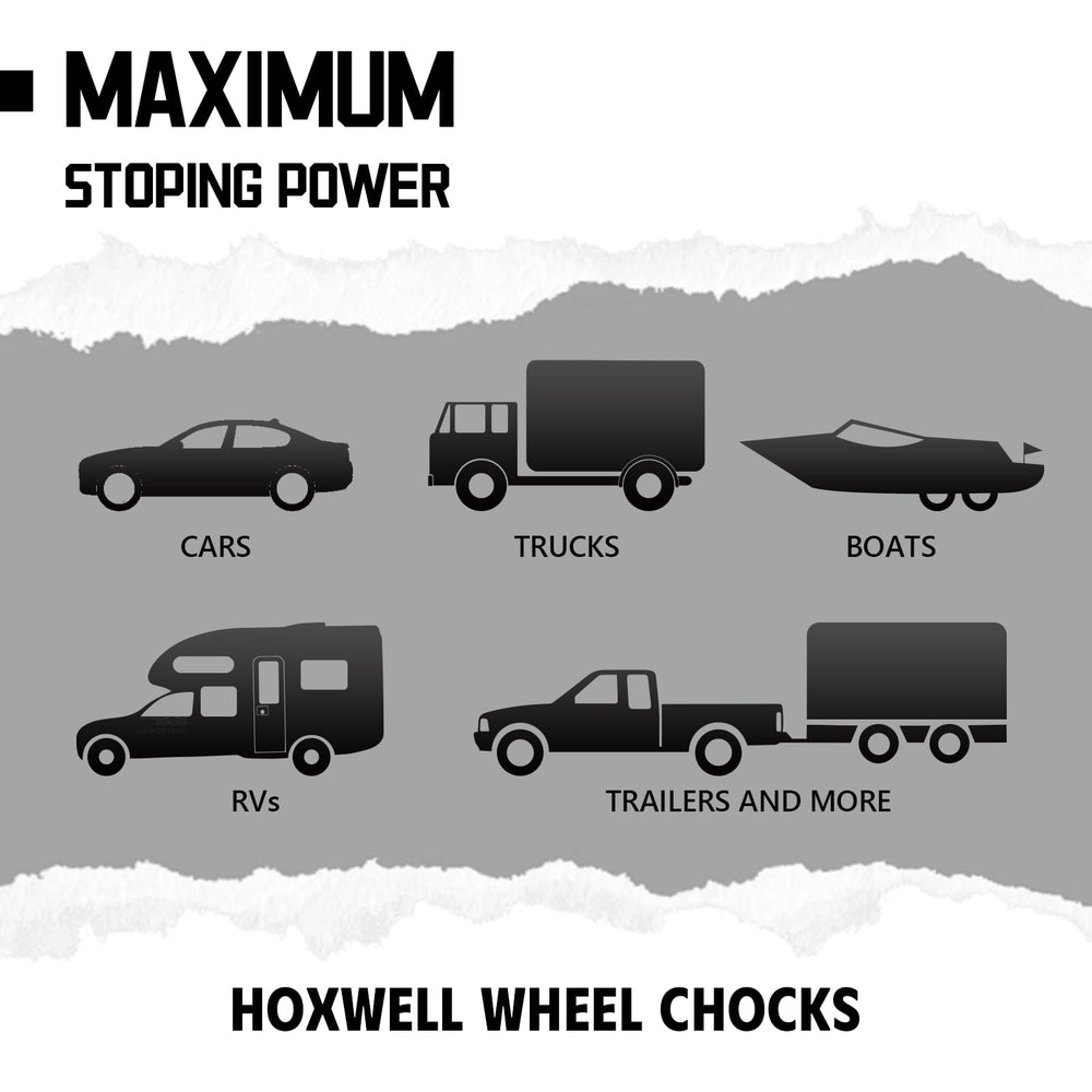 HOXWELL chock next to hand shows lightweight easy carrying