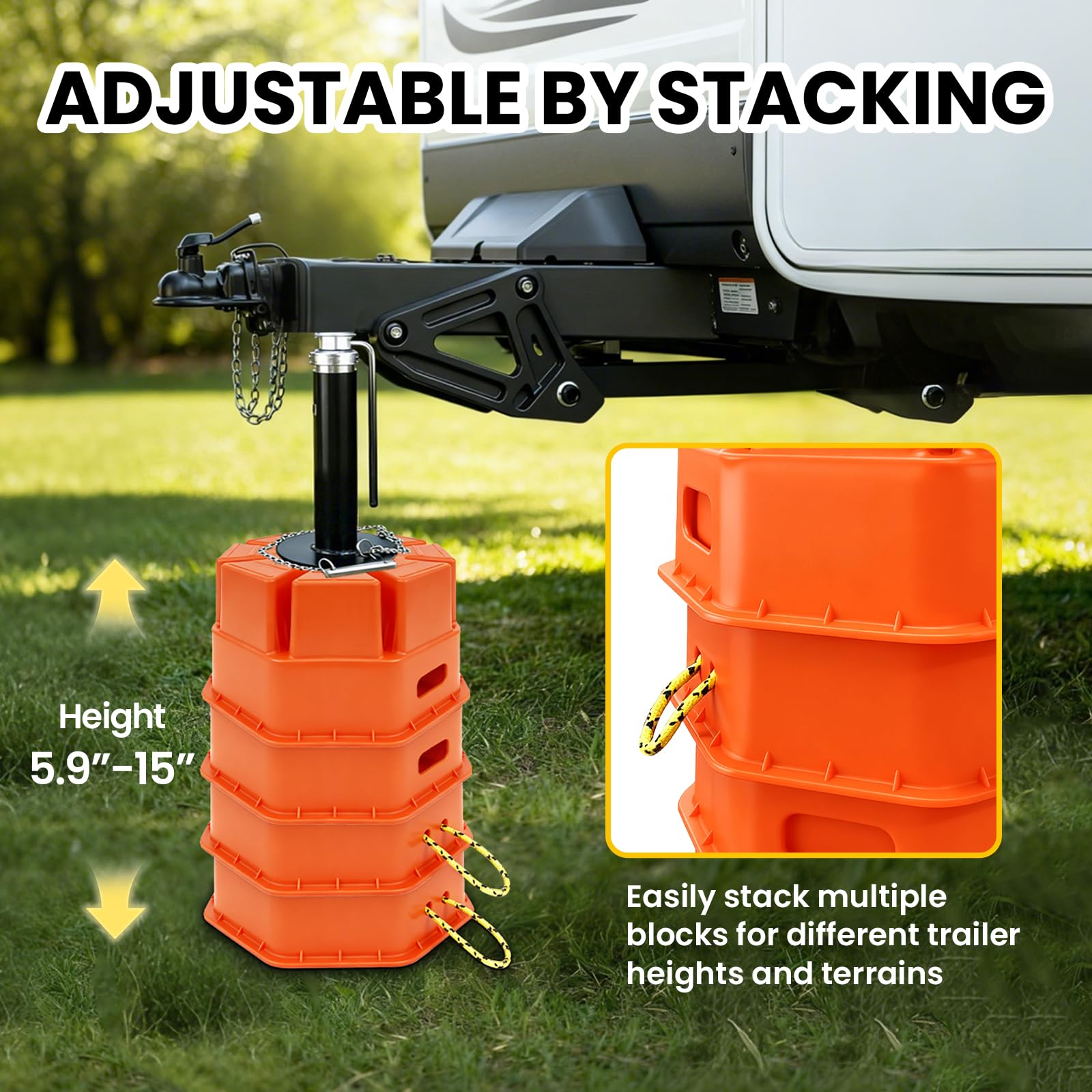 HOXWELL stacked blocks showing extra height and compact storage