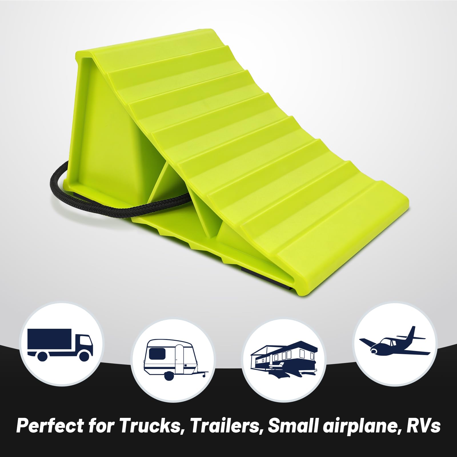 HOXWELL chocks stacked compactly for space-saving storage and portability