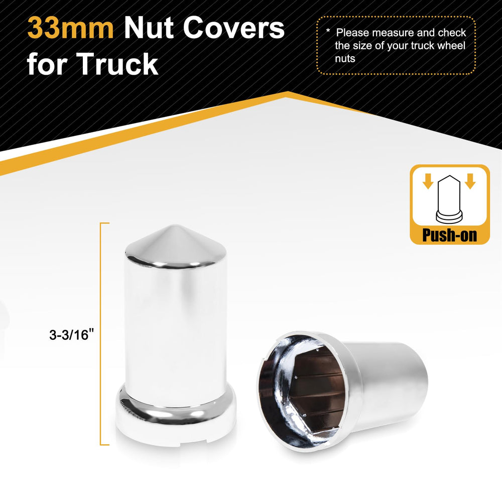 HQALTY installed on semi truck wheel demonstrating secure fit and visual upgrade