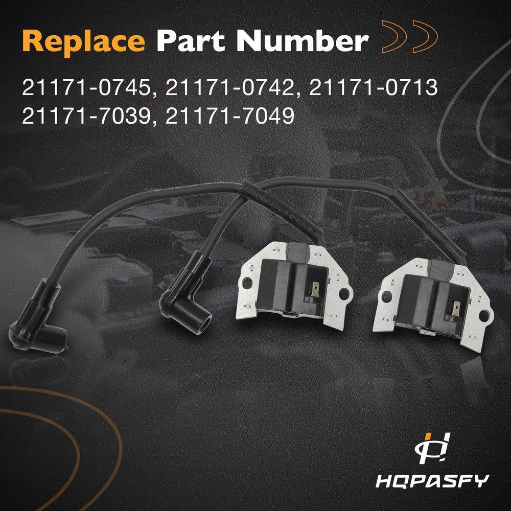 HQPASFY ignition coil installed on Kawasaki engine showing improved starting reliability