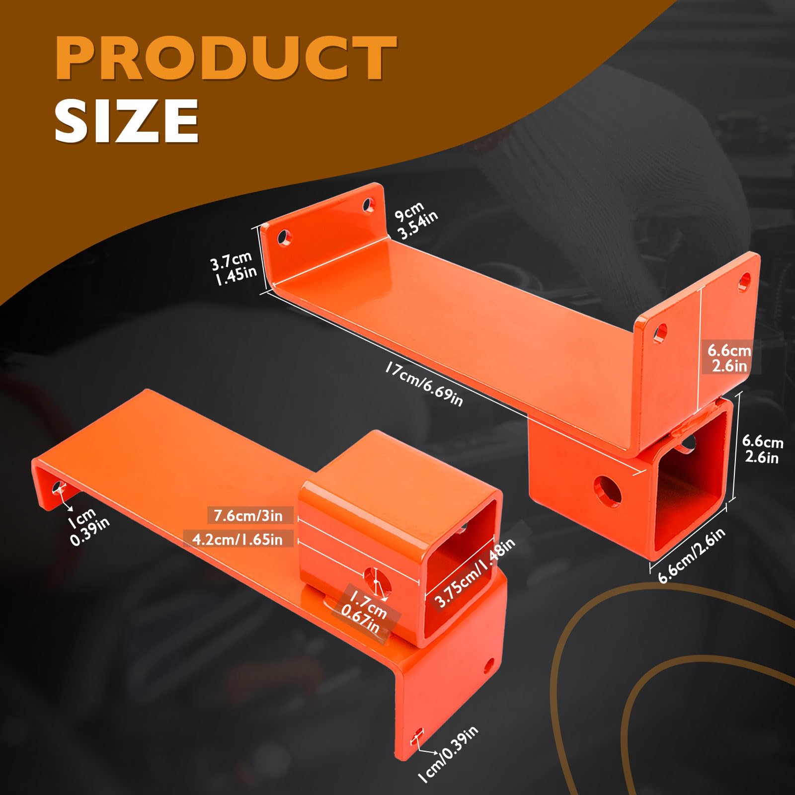 HQPASFY slide-in receiver detail showing secure connection and easy use benefit