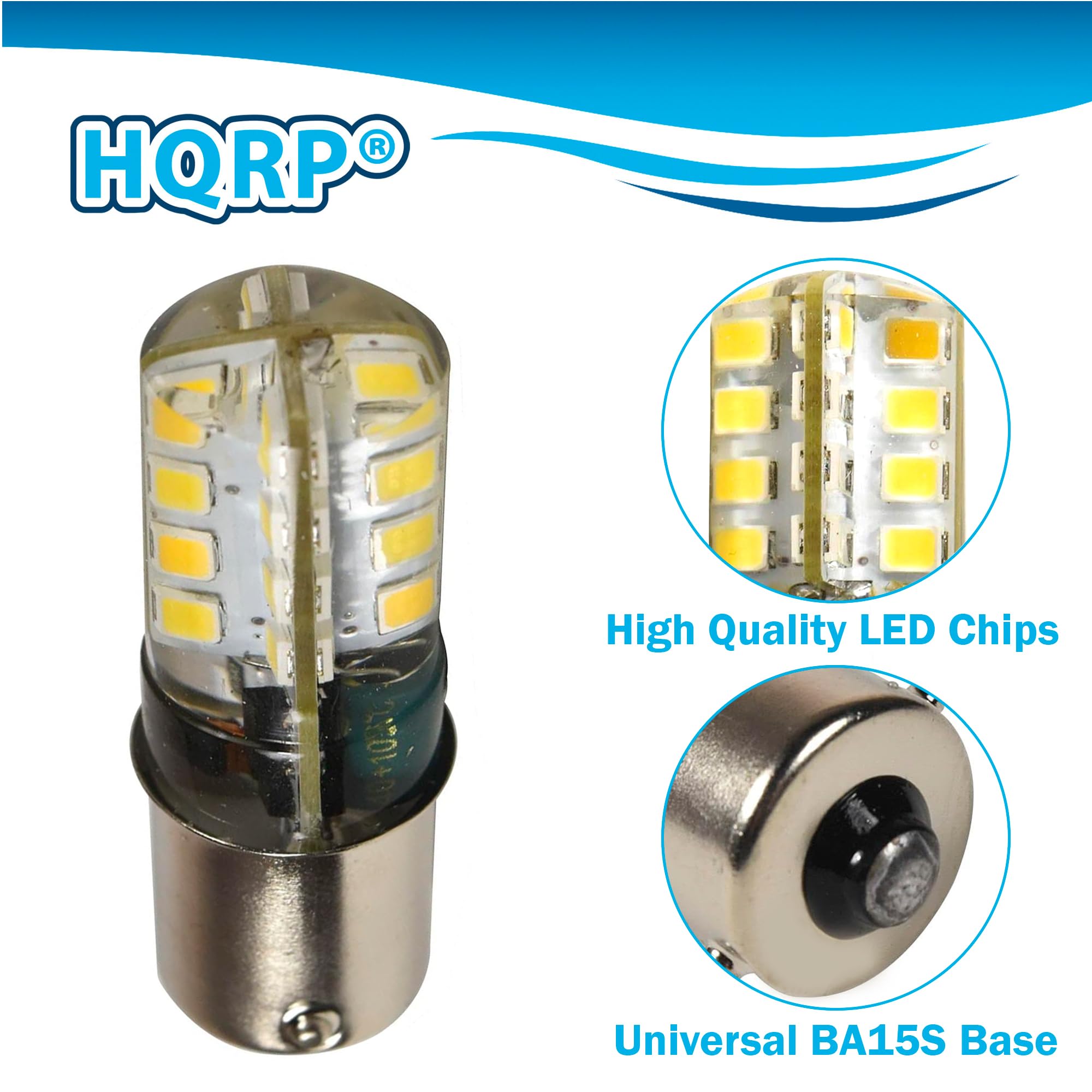 HQRP bulb installed on a lawn tractor headlamp for improved visibility