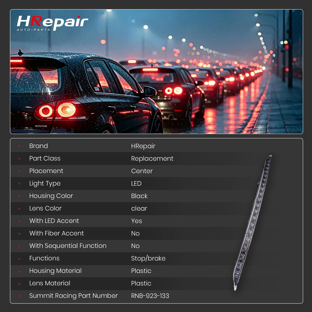 HRepair nighttime scene showing improved rear visibility when braking