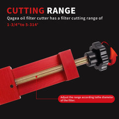 HRepair cutter in use cutting a filter enabling fast inspection access