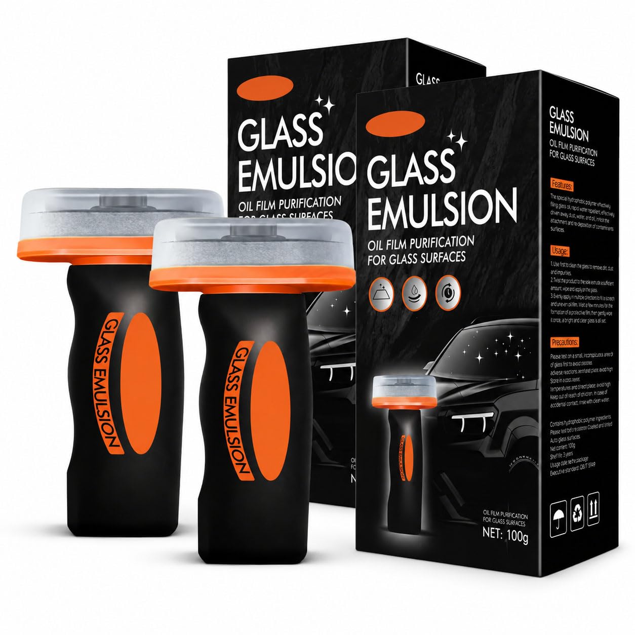 HRIOEKAX front packaging showing two roll-on bottles and benefit of controlled cleaning