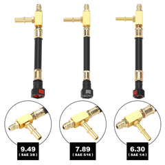 Hromee adapters and hose layout demonstrating compatibility and convenience