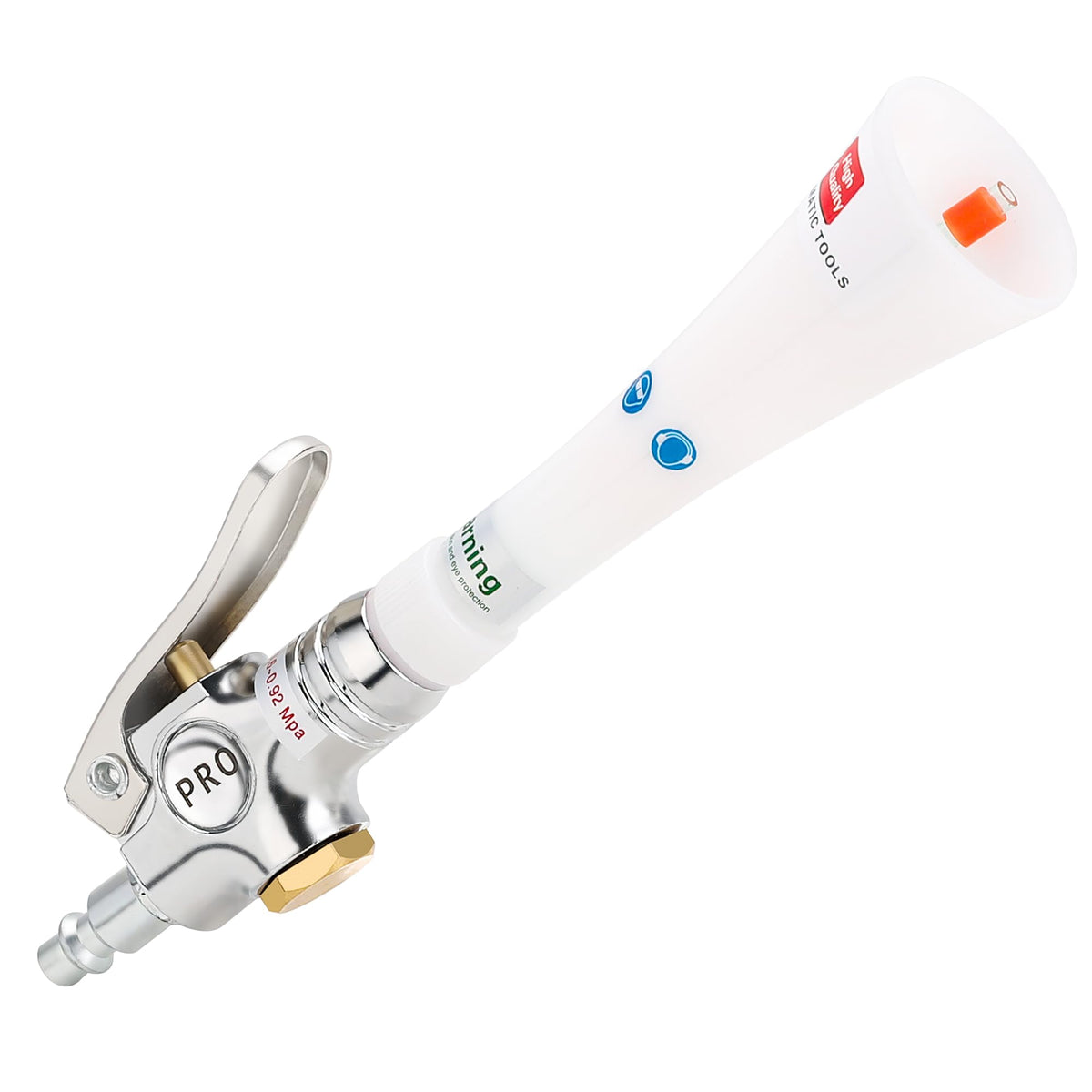 Hromee front view aluminium cleaning gun showing ergonomic design and durability