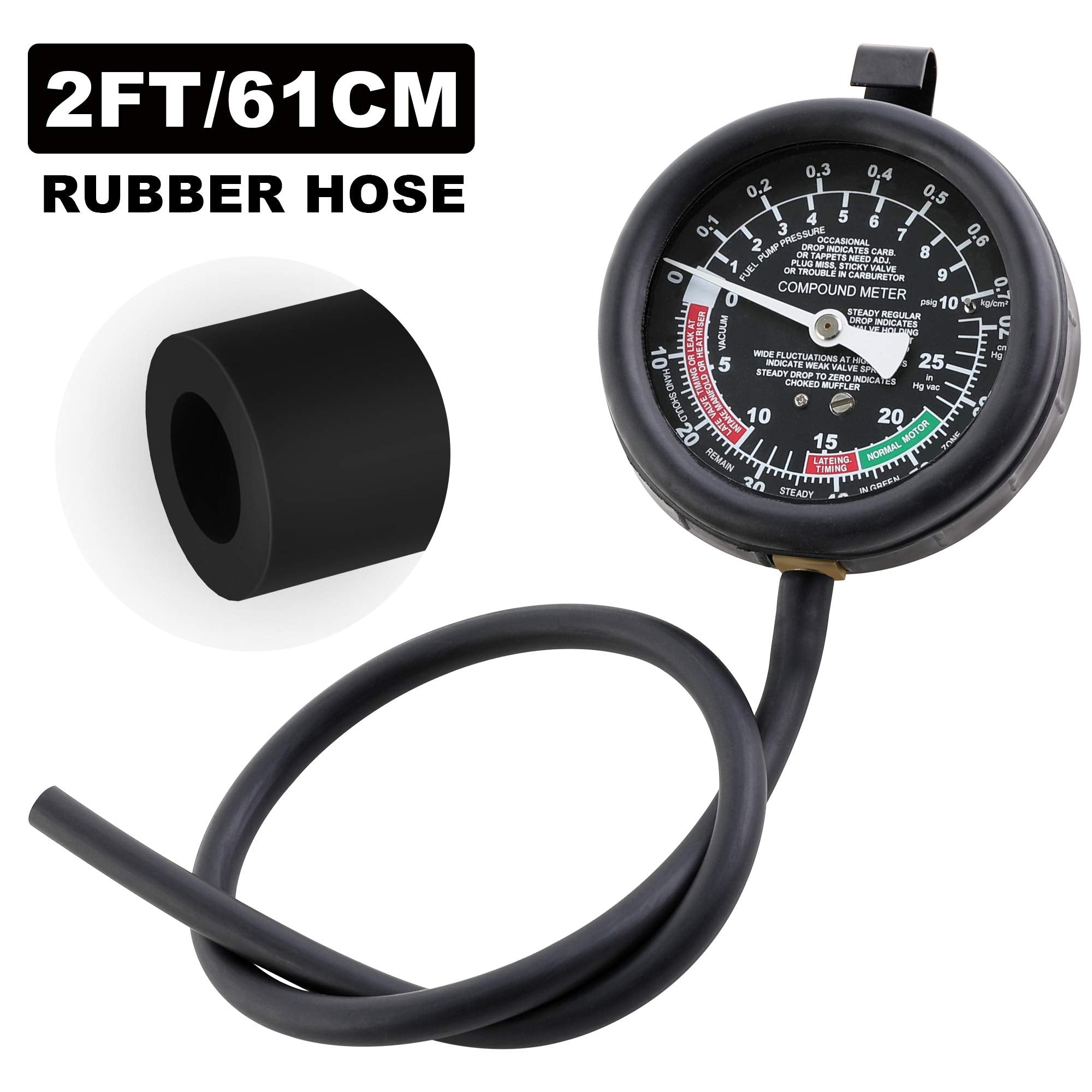 Hromee gauge connected to engine demonstrating on-vehicle testing benefit