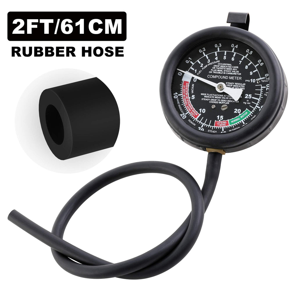 Hromee gauge connected to engine demonstrating on-vehicle testing benefit