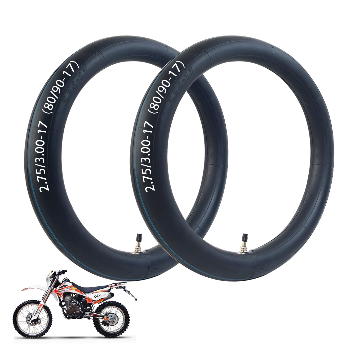 Hromra front view of two packed inner tubes showing durable packaging and ready use