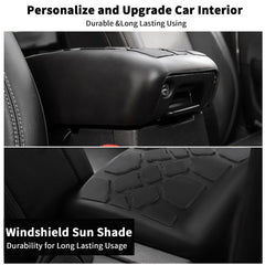 HTHE armrest in use with hand resting for added driving comfort