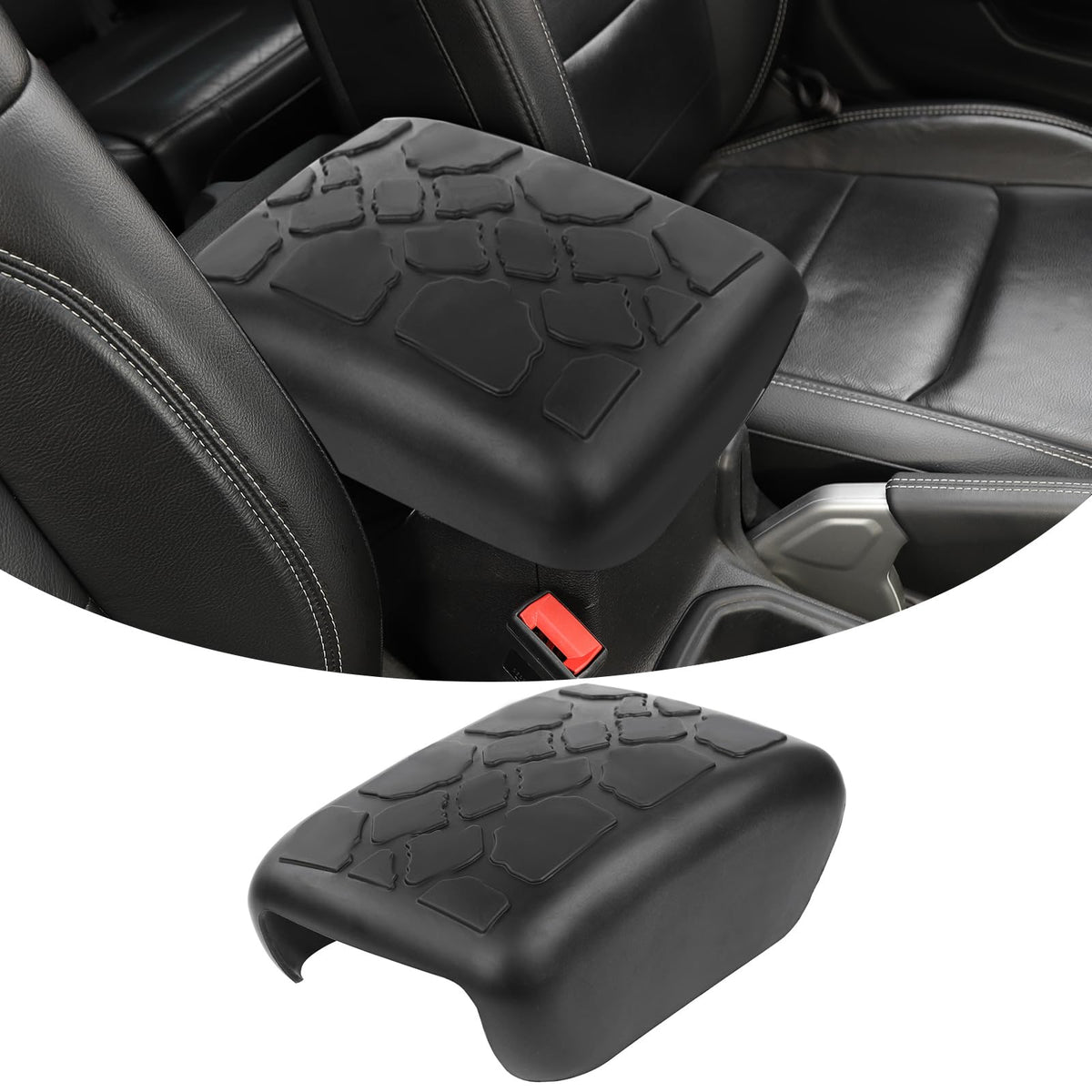 HTHE front view of console cover showing fit and protection benefits