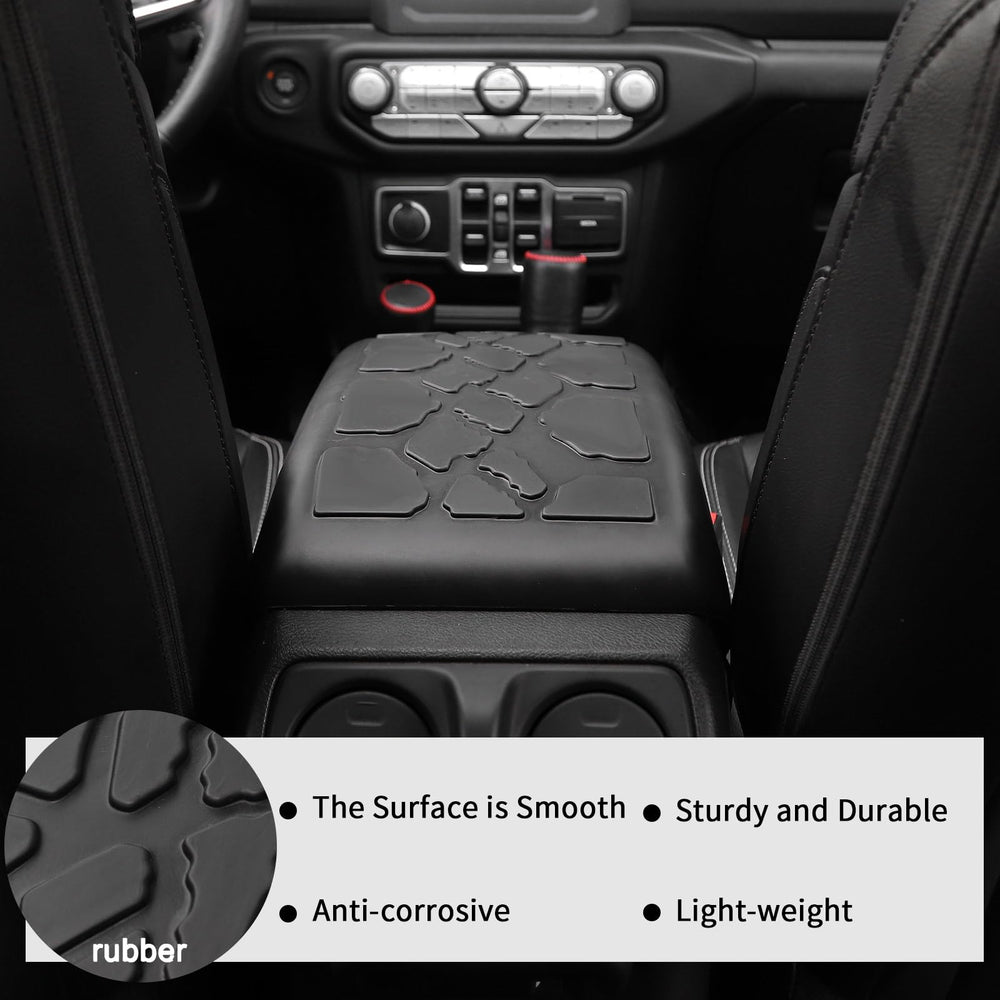 HTHE side angle showing snug installation on Jeep console for stability