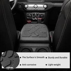 HTHE side angle showing snug installation on Jeep console for stability