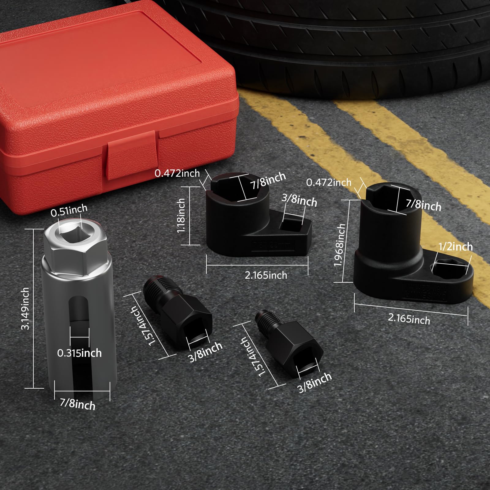 HTOMT tools in red ABS case image showing tidy storage and portability for mobile mechanics