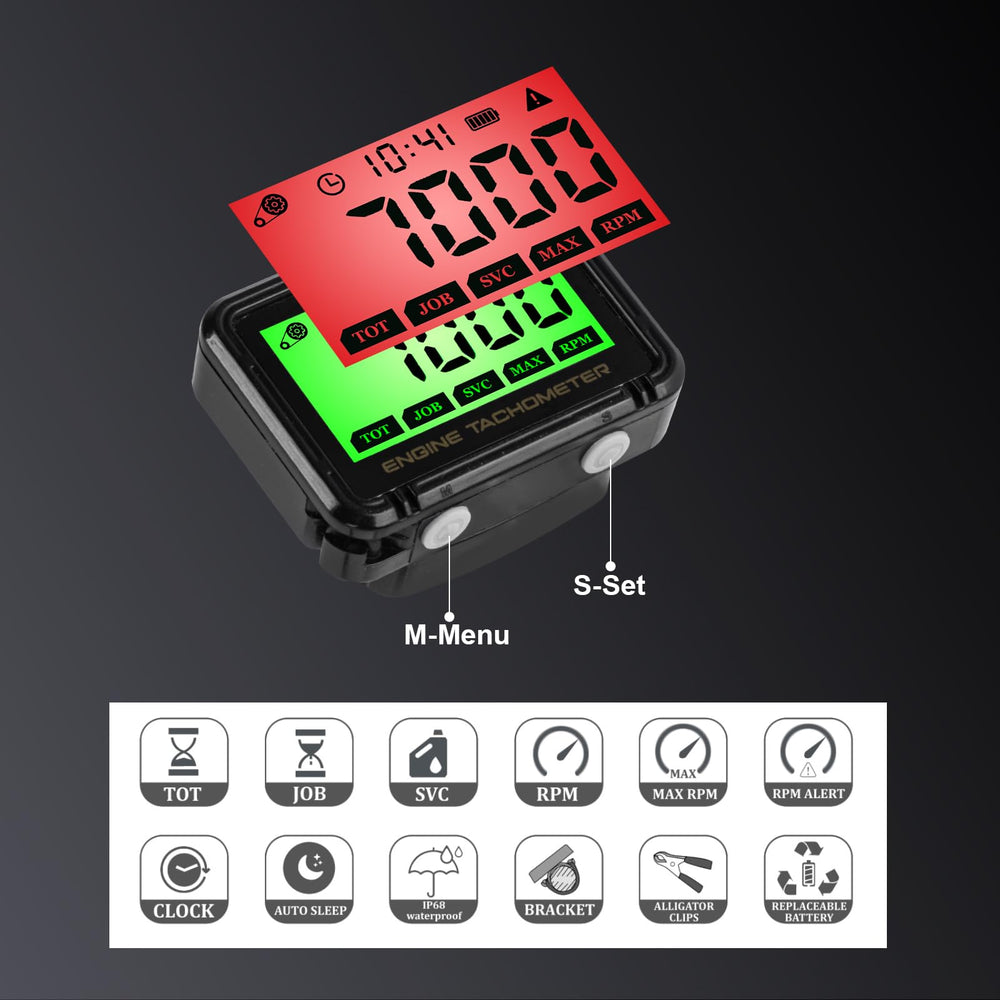 HTPREC battery compartment open with label for easy replacement