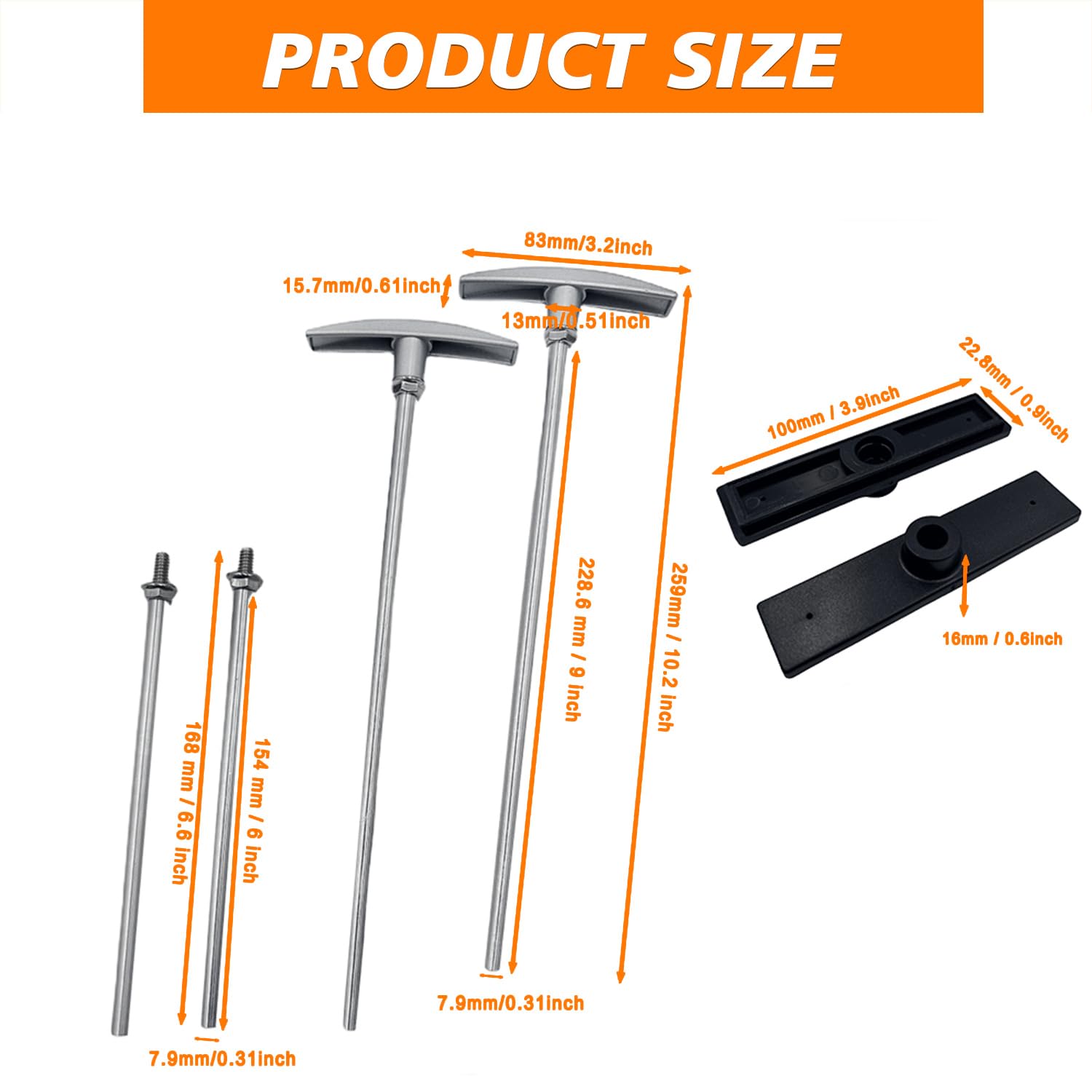 HUAREW close-up of tube threads and bolt detail, durable corrosion-resistant fit