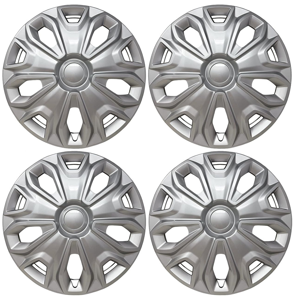 HubStar hubcap front view showing silver OEM-style finish and restored look
