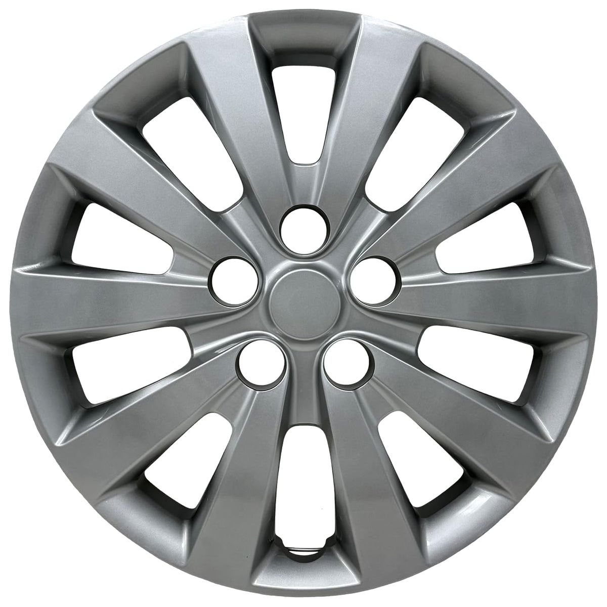 HubStar front view hubcap showing silver finish and accurate OEM-style design for curb appeal