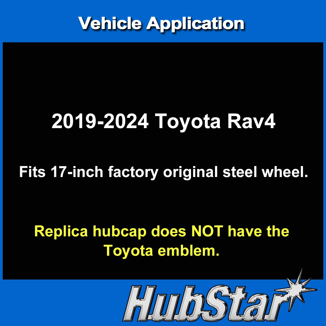 HubStar hubcap mounted on RAV4 wheel illustrating restored appearance benefit