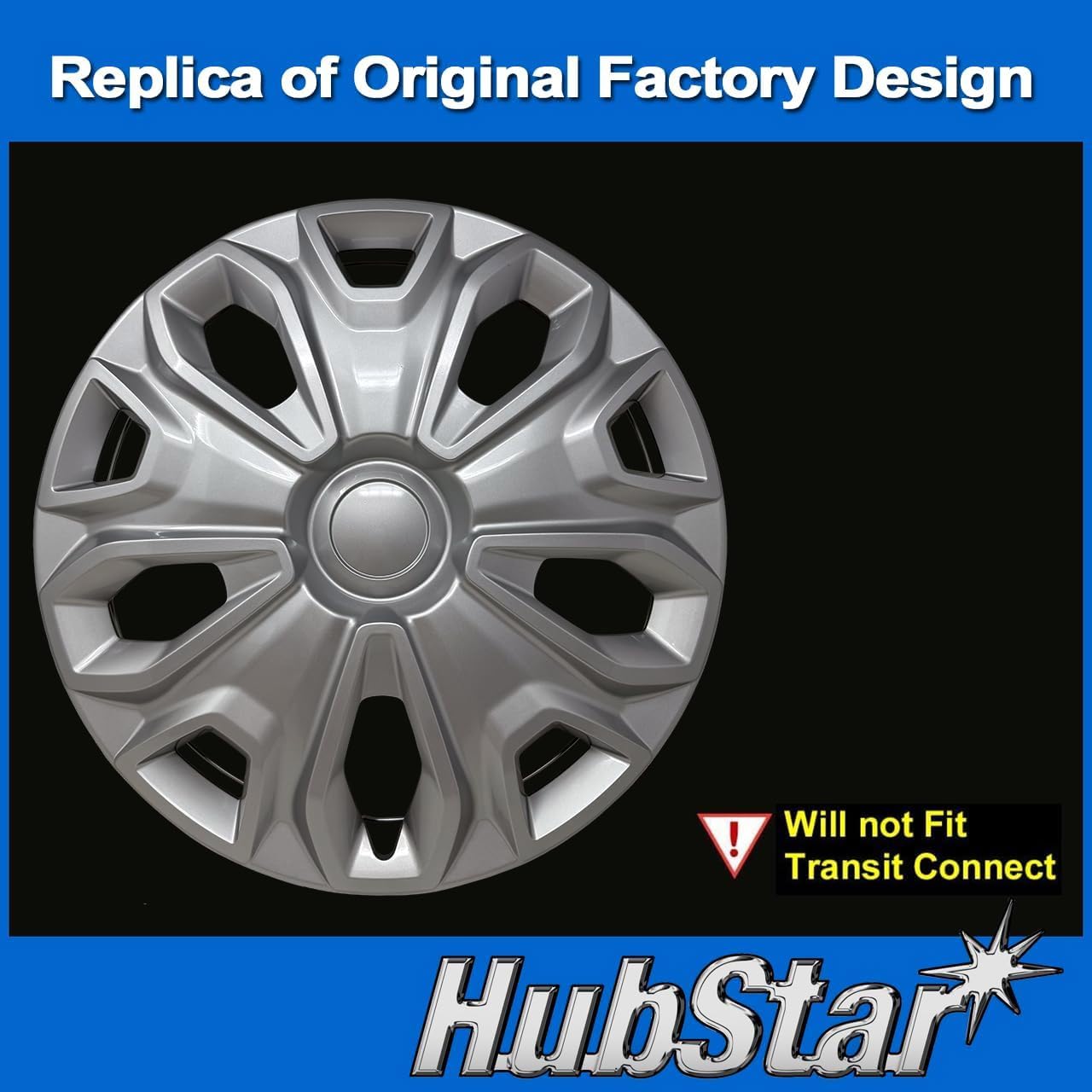 HubStar hubcap side profile close-up showing clip alignment and fit benefit
