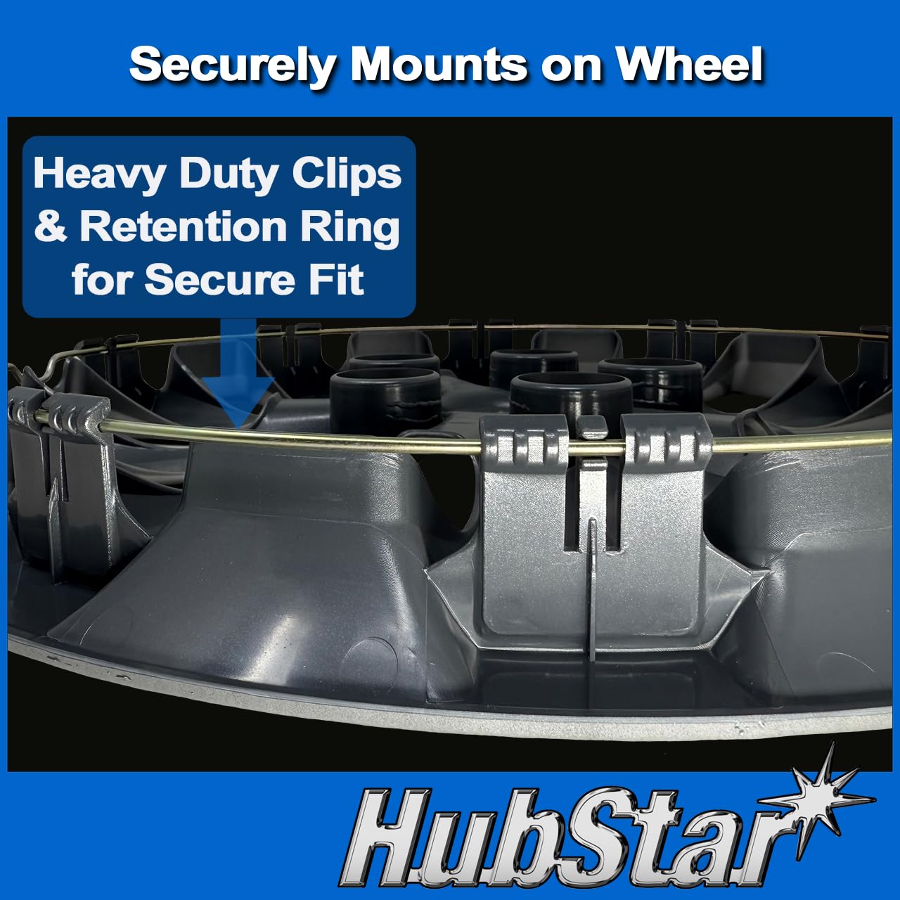 HubStar heavy-duty steel retention ring image showing strong wheel grip and retention