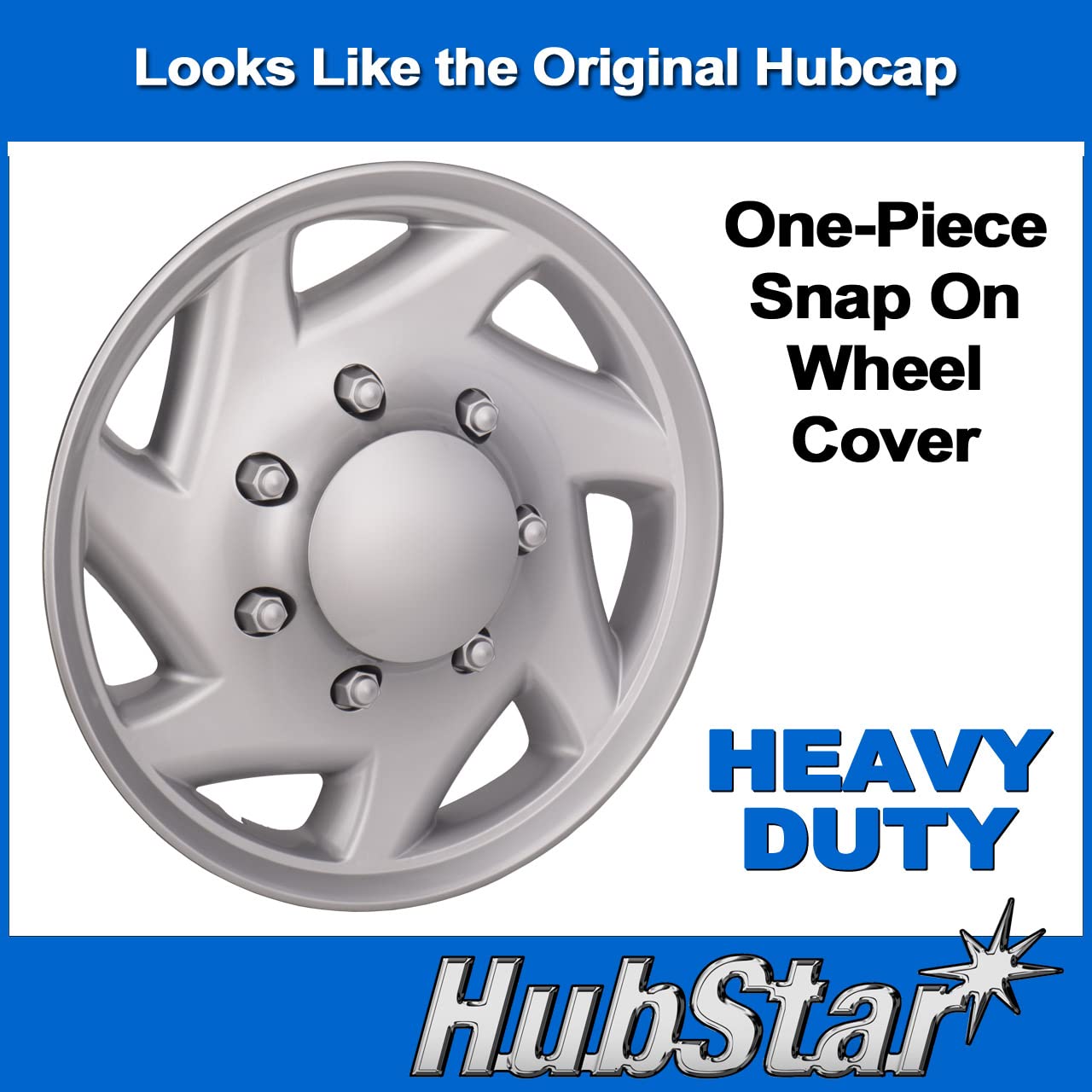 HubStar hubcap mounted on Ford van illustrating improved curb appeal