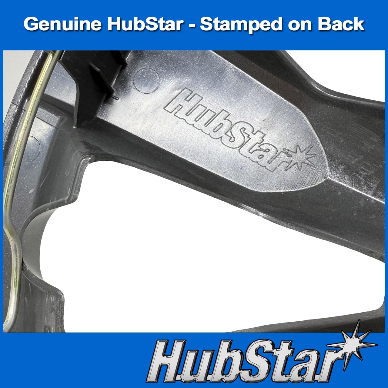 HubStar hubcap installed on parked Toyota Corolla illustrating finished appearance