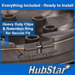 HubStar side profile showing glossy painted finish for corrosion resistance