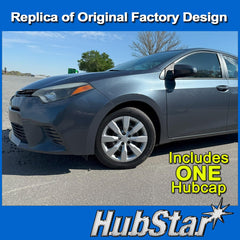 HubStar side profile mounted on a 16-inch Corolla steel wheel for fit verification