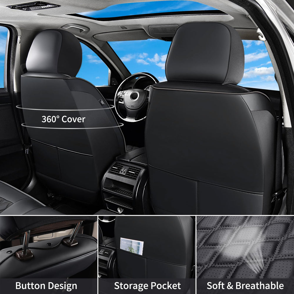 Huidasource headrest and back pocket view adding storage and convenience