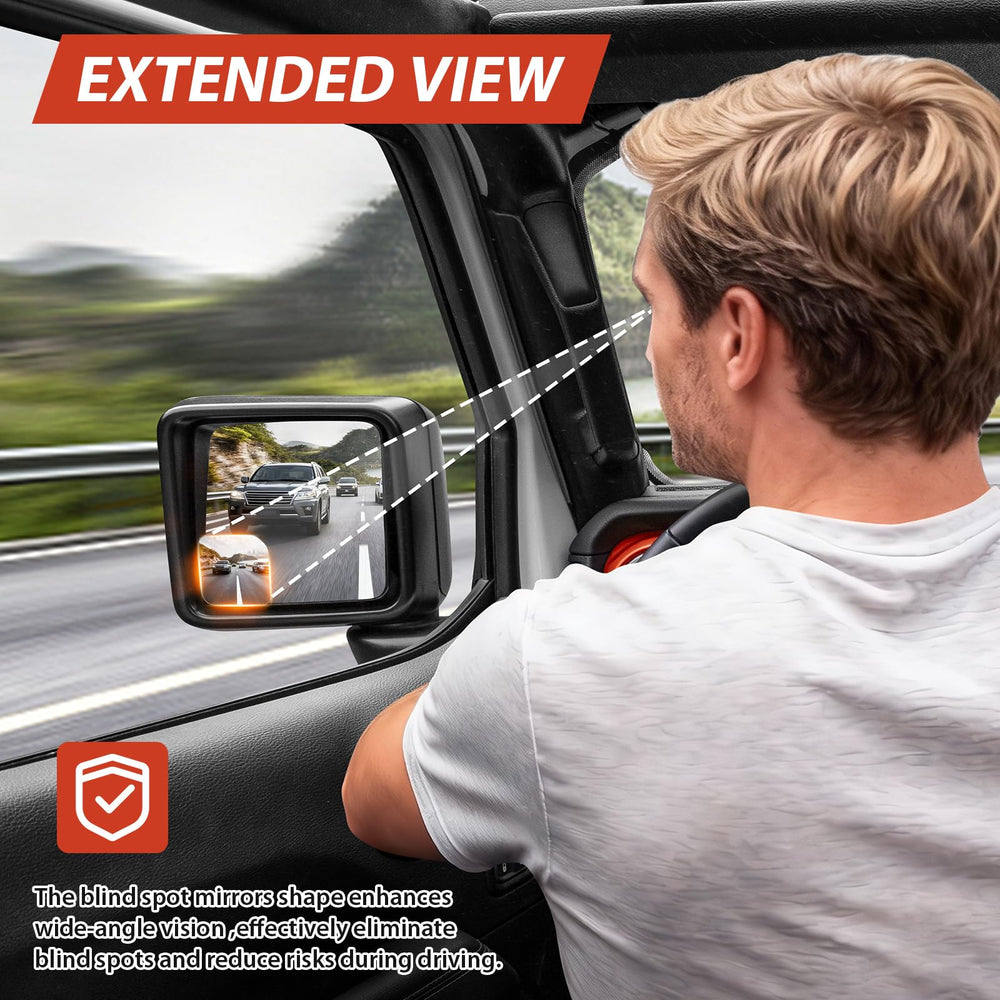 Huidnnas on passenger mirror illustrating better parking view