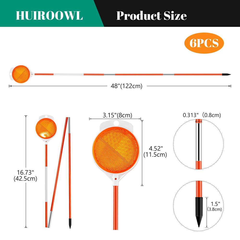 HUIROOWL pole held by hand to show 48-inch scale and easy one-person placement