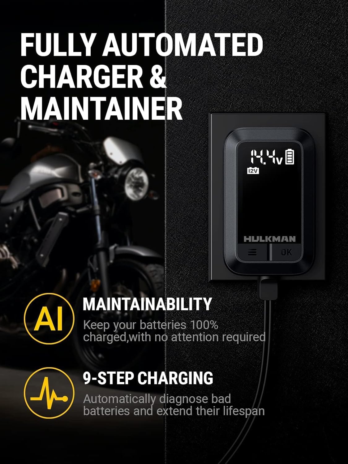 HULKMAN Sigma 1 mode selection buttons showing easy operation and intuitive control
