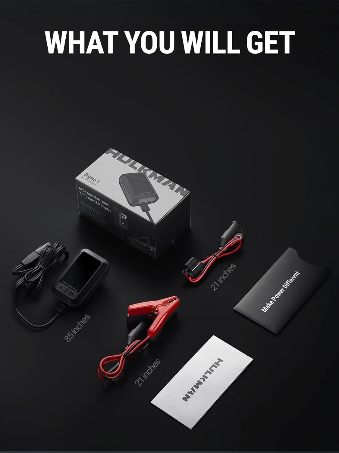 HULKMAN Sigma 1 packaging and included accessories showing what's in the box