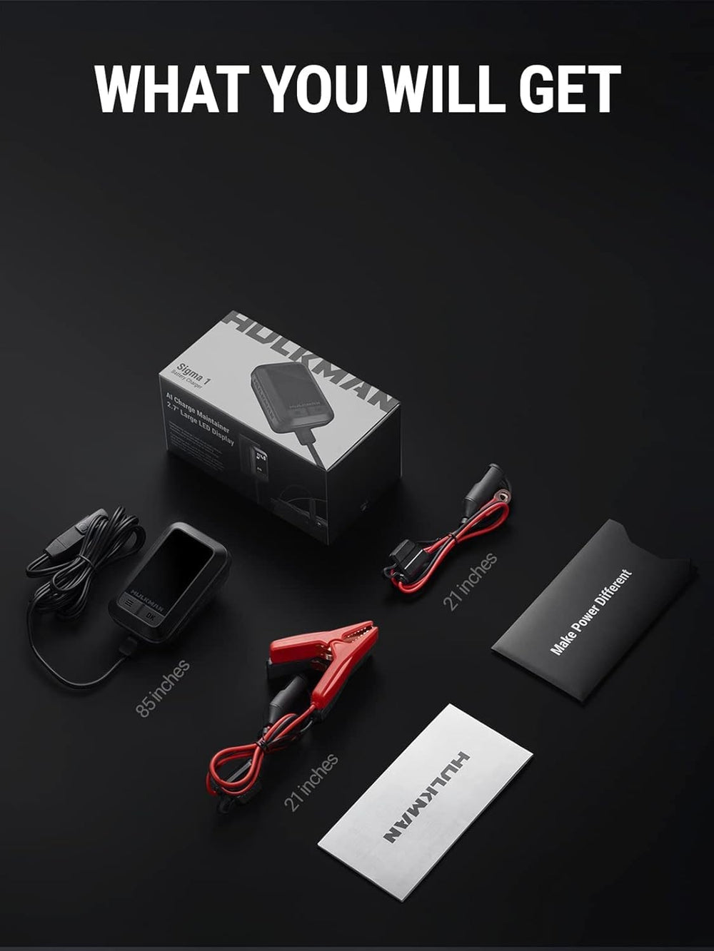 HULKMAN Sigma 1 packaging and included accessories showing what's in the box