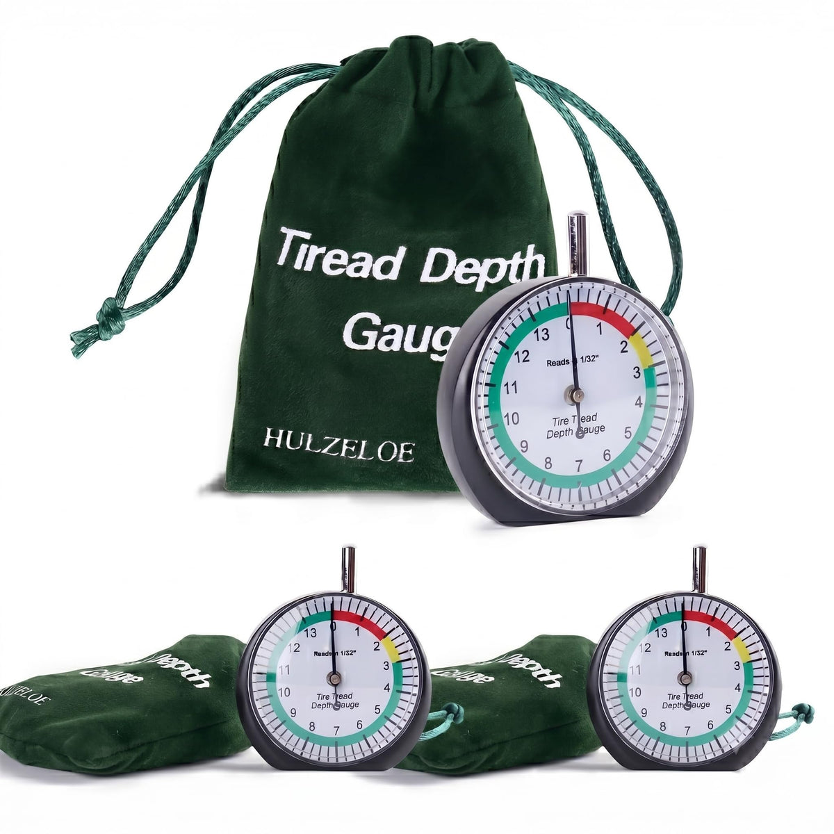 HULZELOE front view of gauge showing clear dial and compact benefit