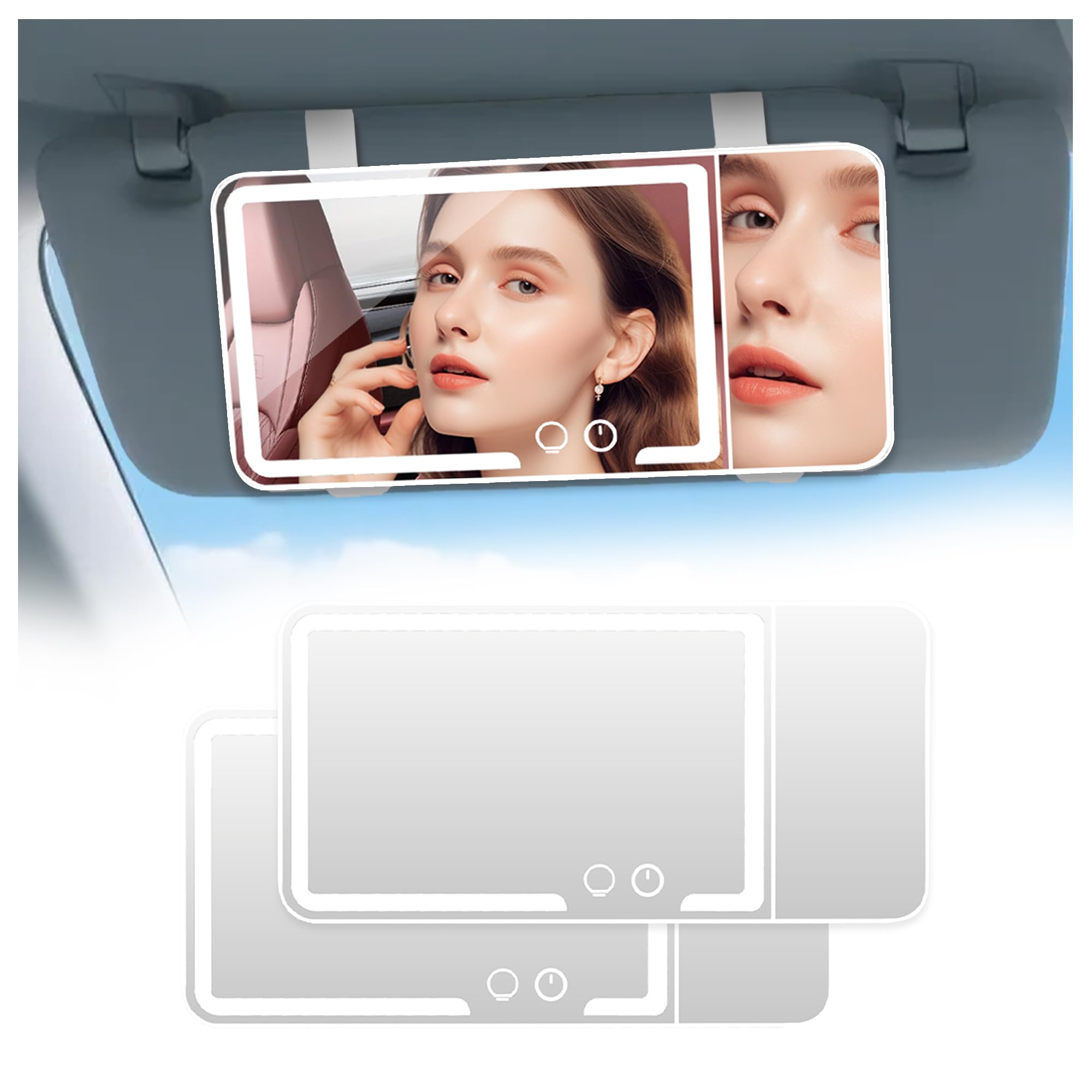 HUMBEST front view showing compact dual mirror and neat profile for easy installation