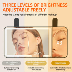 HUMBEST 3× magnifying side mirror detail for clearer, detailed grooming