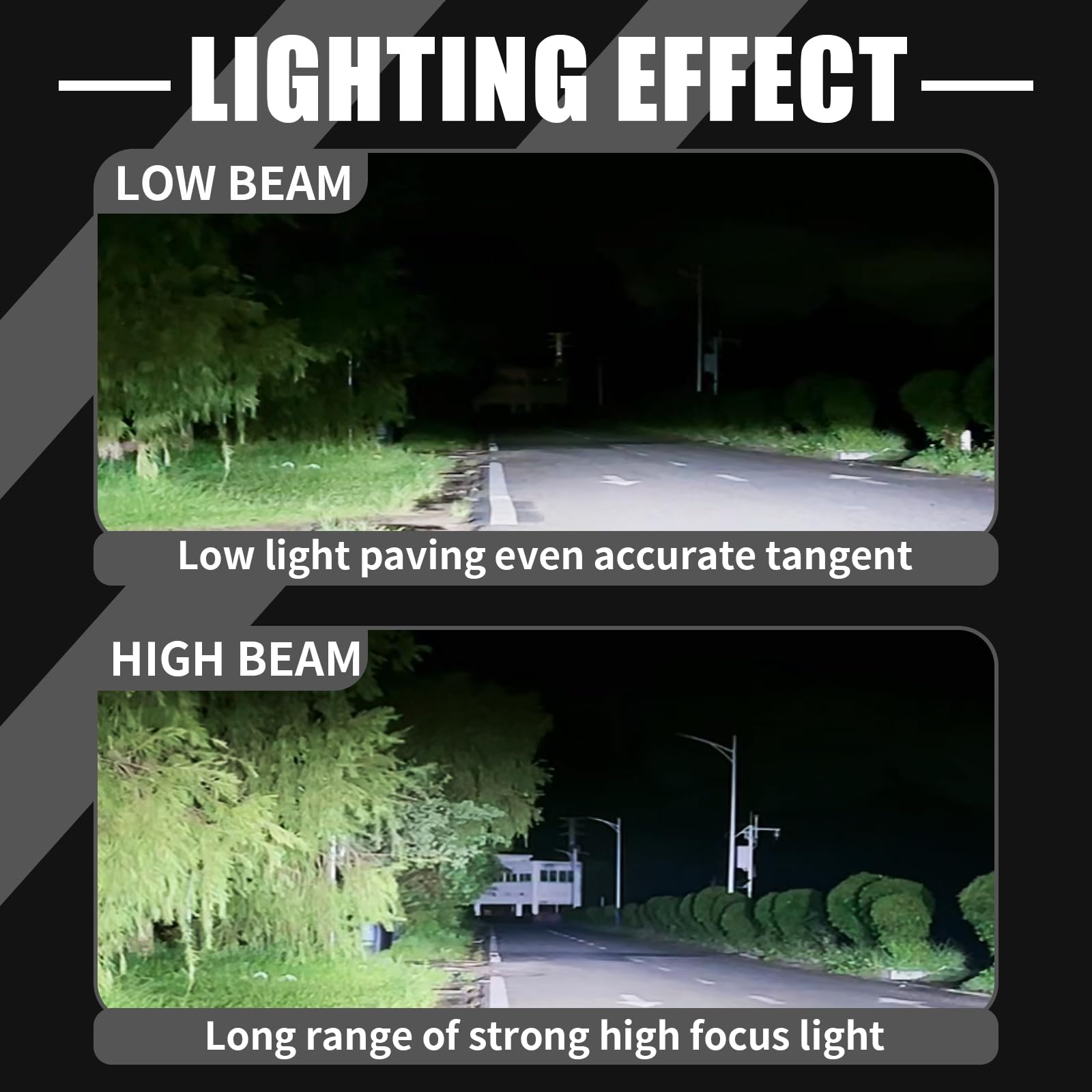 HUOKEDS bulbs installed in Ford Explorer headlight improving road visibility