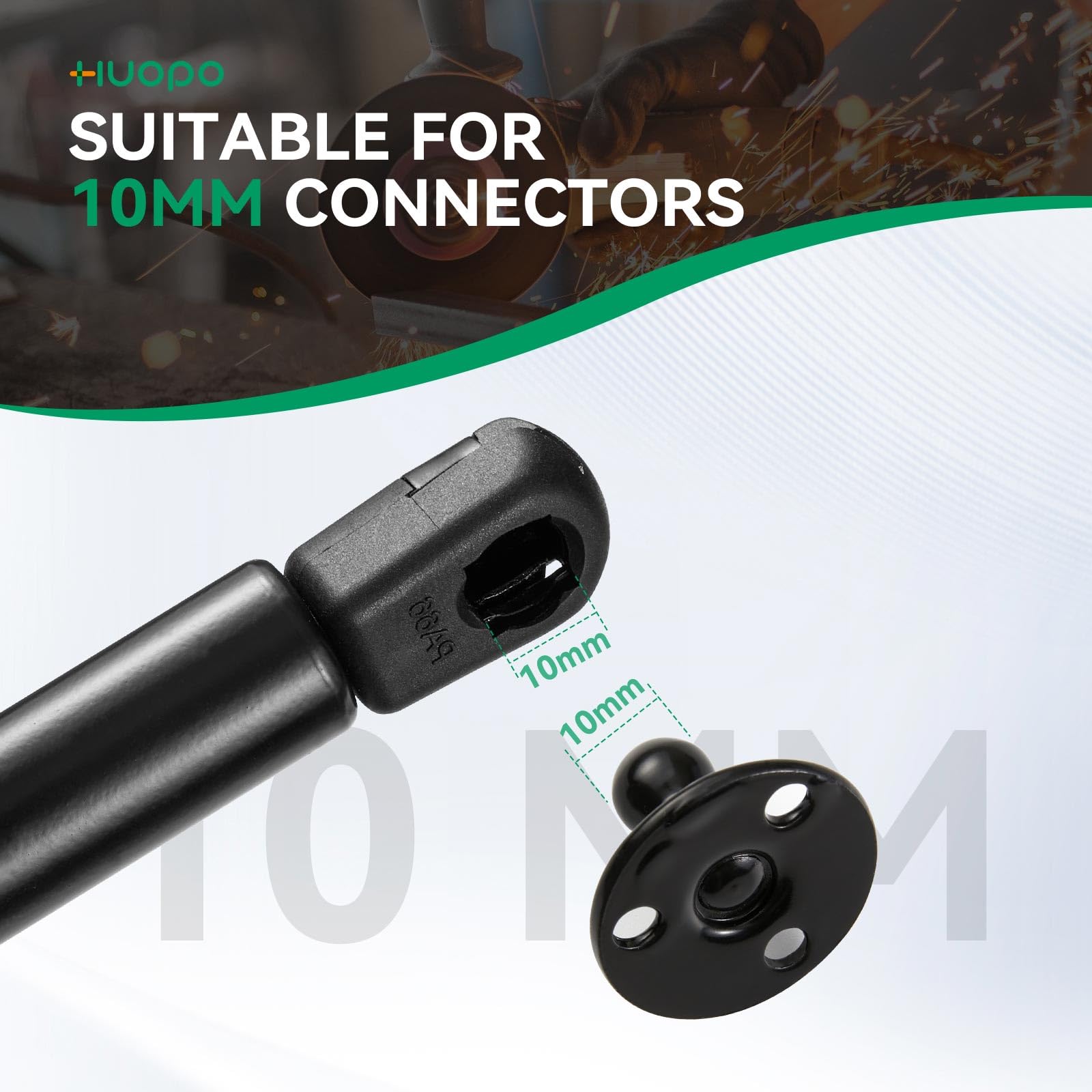 HUOPO screws and hardware layout showing ready-to-install benefit