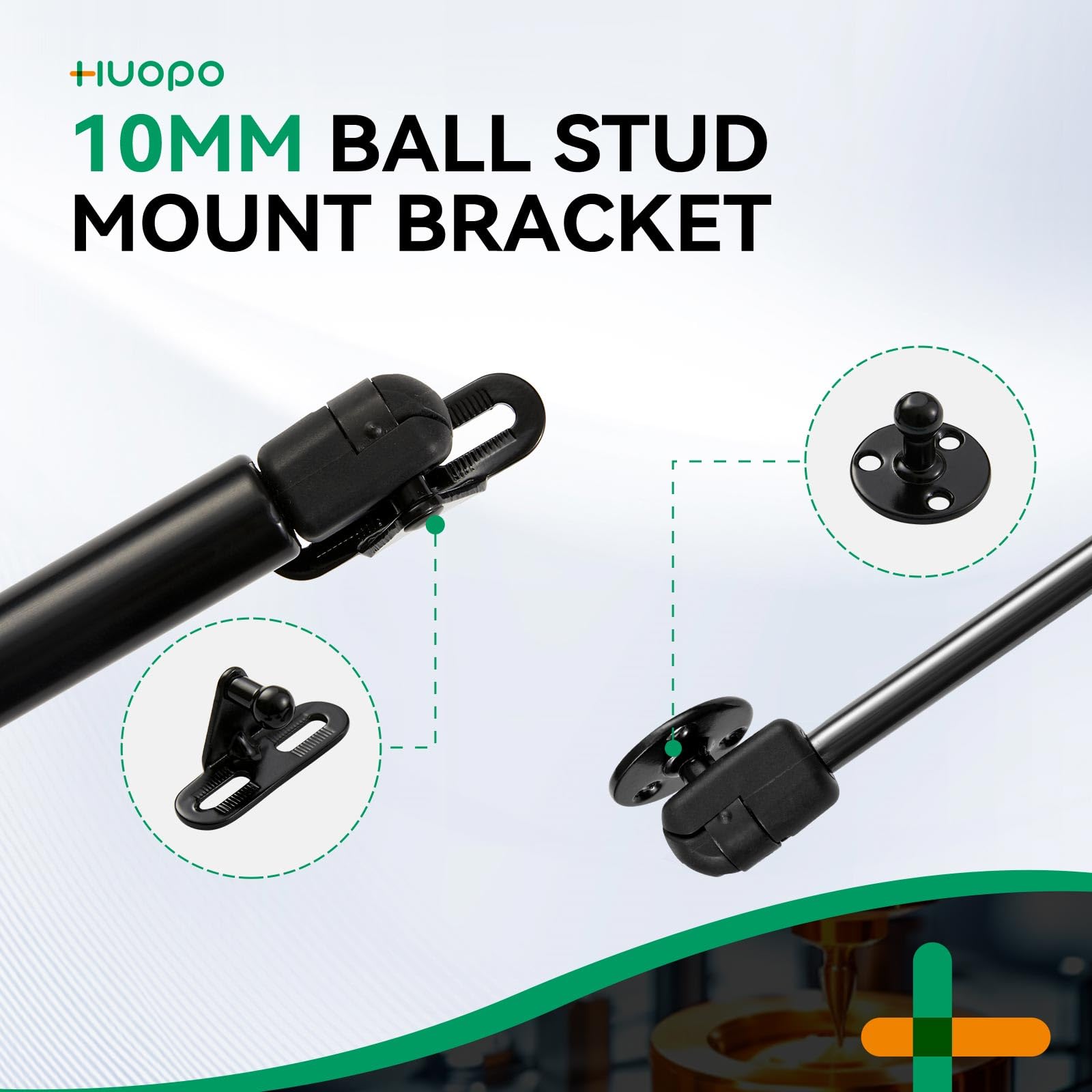 HUOPO bracket next to ruler showing compact size and fit benefit